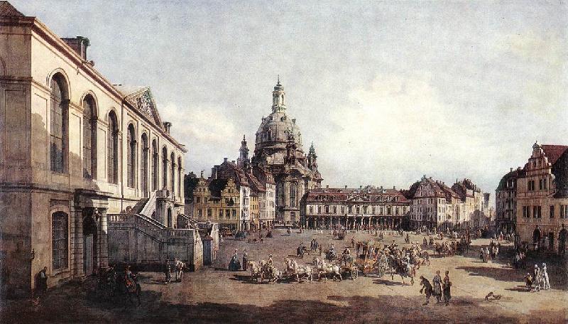 BELLOTTO, Bernardo New Market Square in Dresden from the Jdenhof Sweden oil painting art